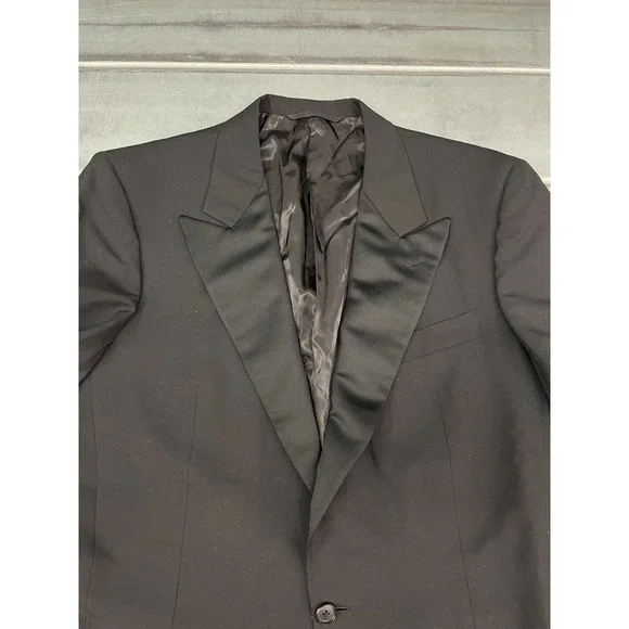 Hickey Freeman Boardroom Blazer Jacket Mens 41 Long Black 100% Wool Sport Coat - Picture 4 of 16